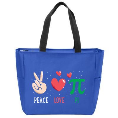 Peace Love Pi Happy Pi Day Funny Pi Day Math Geek Cute Gift Zip Tote Bag