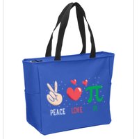 Peace Love Pi Happy Pi Day Funny Pi Day Math Geek Cute Gift Zip Tote Bag