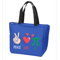 Peace Love Pi Happy Pi Day Funny Pi Day Math Geek Cute Gift Zip Tote Bag