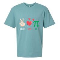 Peace Love Pi Happy Pi Day Funny Pi Day Math Geek Cute Gift Sueded Cloud Jersey T-Shirt