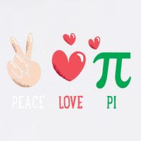 Peace Love Pi Happy Pi Day Funny Pi Day Math Geek Cute Gift Garment-Dyed Sweatshirt