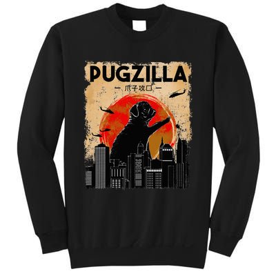 Pug Lover Pugzilla Funny Pug Funny Dog  Sweatshirt