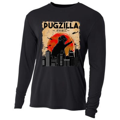 Pug Lover Pugzilla Funny Pug Funny Dog  Cooling Performance Long Sleeve Crew