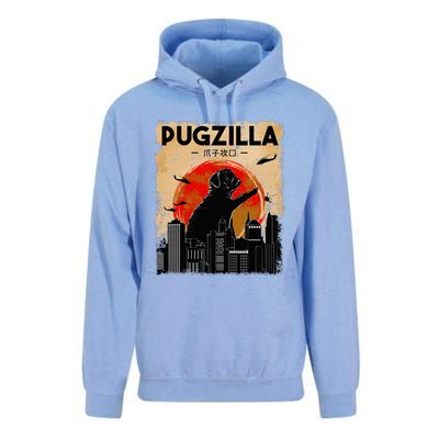 Pug Lover Pugzilla Funny Pug Funny Dog  Unisex Surf Hoodie