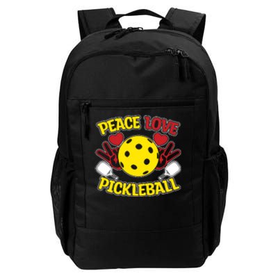 Peace Love Pickleball Sport Gift Pickleball Player Daily Commute Backpack