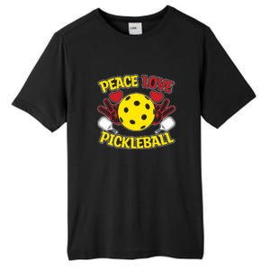 Peace Love Pickleball Sport Gift Pickleball Player Tall Fusion ChromaSoft Performance T-Shirt