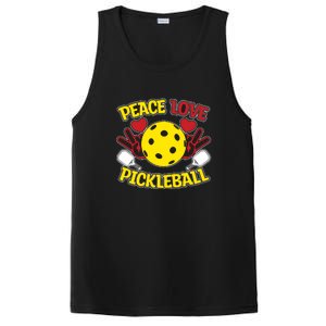 Peace Love Pickleball Sport Gift Pickleball Player PosiCharge Competitor Tank