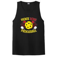 Peace Love Pickleball Sport Gift Pickleball Player PosiCharge Competitor Tank