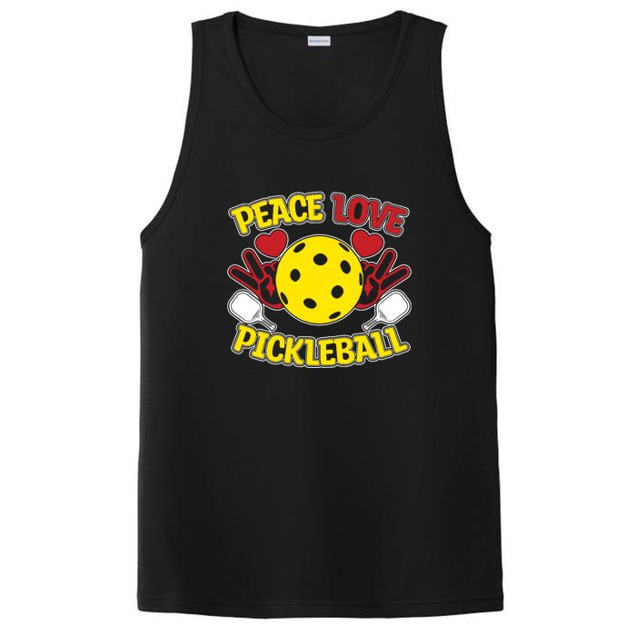 Peace Love Pickleball Sport Gift Pickleball Player PosiCharge Competitor Tank