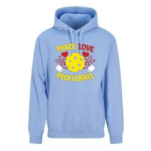 Peace Love Pickleball Sport Gift Pickleball Player Unisex Surf Hoodie