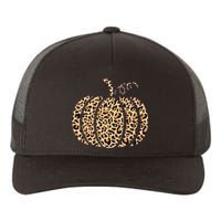 Pumpkin Leopard Print Cheetah Fall Thanksgiving Yupoong Adult 5-Panel Trucker Hat