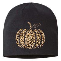 Pumpkin Leopard Print Cheetah Fall Thanksgiving Sustainable Beanie