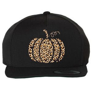 Pumpkin Leopard Print Cheetah Fall Thanksgiving Wool Snapback Cap