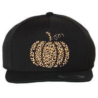 Pumpkin Leopard Print Cheetah Fall Thanksgiving Wool Snapback Cap