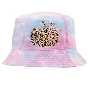 Pumpkin Leopard Print Cheetah Fall Thanksgiving Tie-Dyed Bucket Hat