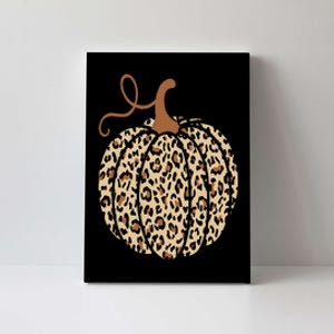 Pumpkin Leopard Print Cheetah Fall  Thanksgiving Canvas