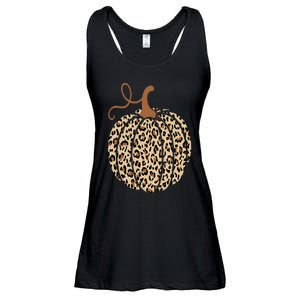 Pumpkin Leopard Print Cheetah Fall  Thanksgiving Ladies Essential Flowy Tank