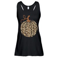 Pumpkin Leopard Print Cheetah Fall  Thanksgiving Ladies Essential Flowy Tank