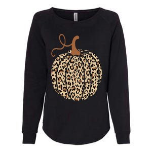 Pumpkin Leopard Print Cheetah Fall  Thanksgiving Womens California Wash Sweatshirt