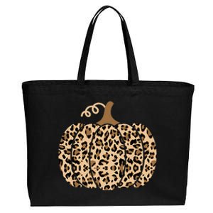 Pumpkin Leopard Print For N Girls Cotton Canvas Jumbo Tote