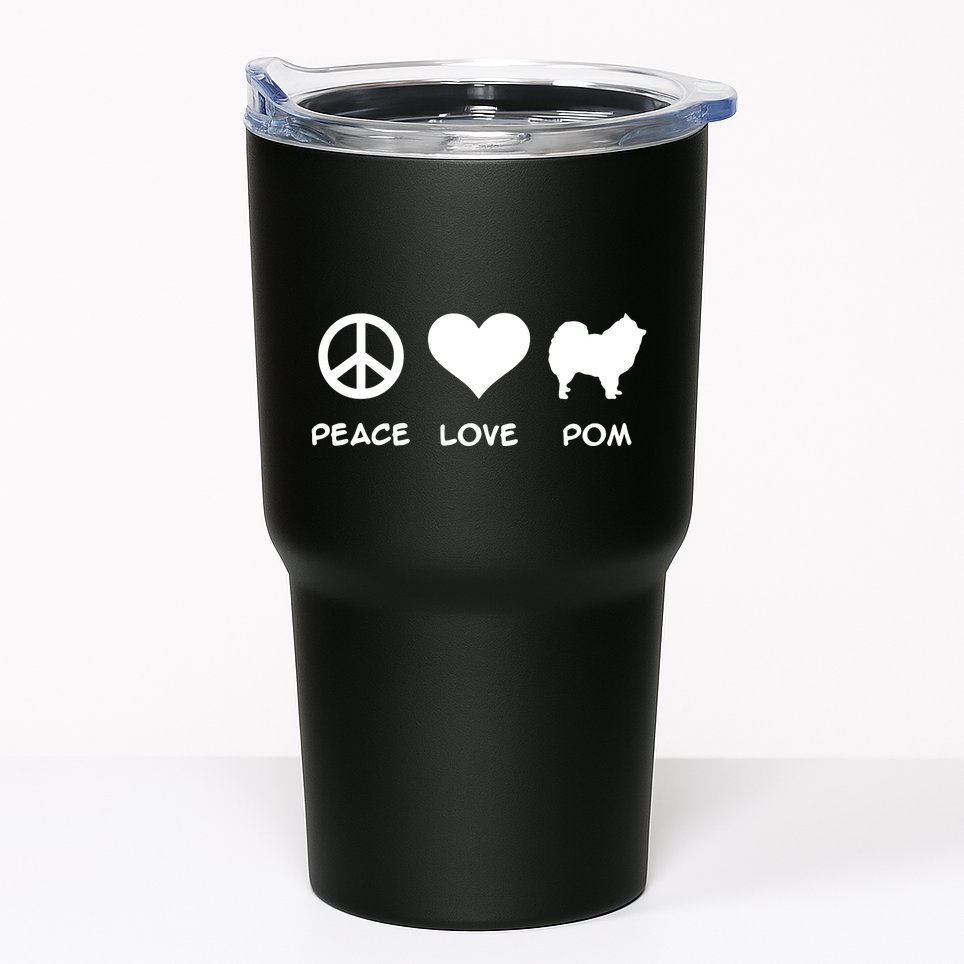 Peace Love Pomeranian Tumbler