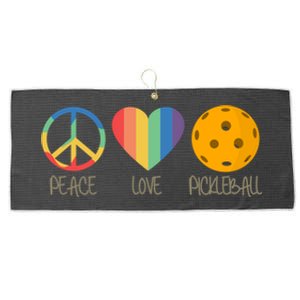 Peace Love Pickleball Gift Large Microfiber Waffle Golf Towel