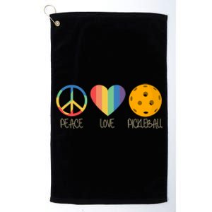 Peace Love Pickleball Gift Platinum Collection Golf Towel