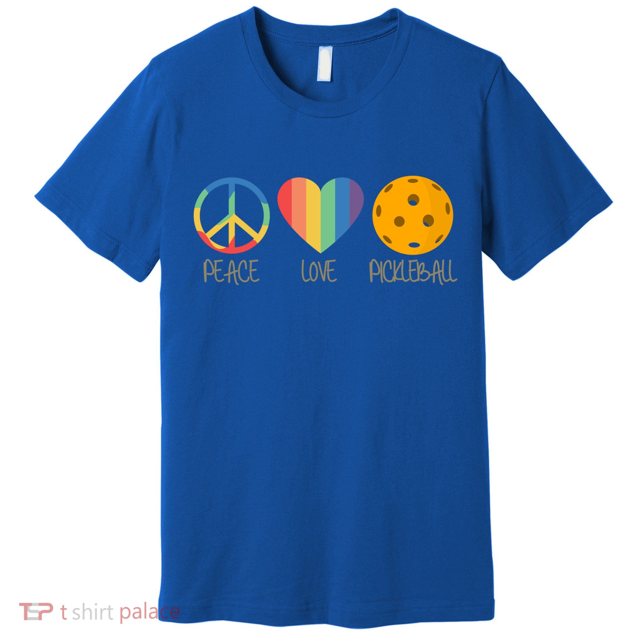 Peace Love Pickleball Gift Premium T-Shirt