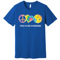 Peace Love Pickleball Funny Pickleball Tie Dye Great Gift Premium T-Shirt