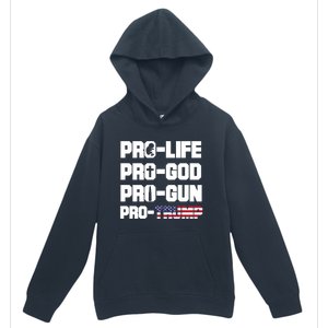 Pro Life Pro God Pro Gun Pro Trump 2020 Conservative Gift Urban Pullover Hoodie