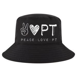 Peace Love PT Physical Therapist Therapy Gift Cool Comfort Performance Bucket Hat