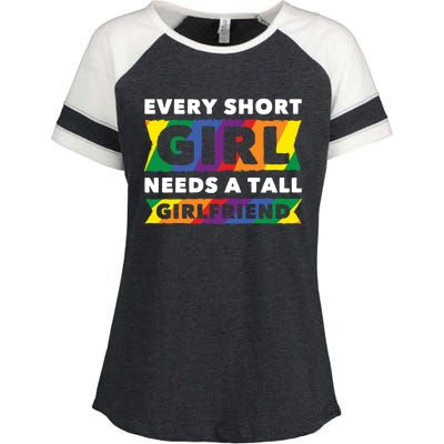 Proud Lesbian Queer Pride Month Gift Lgbt Gift Enza Ladies Jersey Colorblock Tee