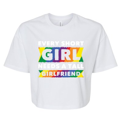 Proud Lesbian Queer Pride Month Gift Lgbt Gift Bella+Canvas Jersey Crop Tee