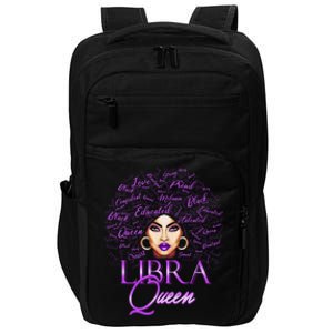 Purple Libra Queen Lady September Birthday Gift Impact Tech Backpack