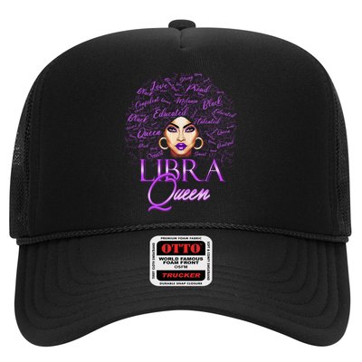 Purple Libra Queen Lady September Birthday Gift Trucker Hat