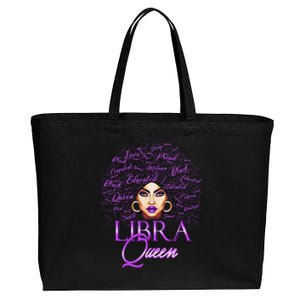 Purple Libra Queen Lady September Birthday Gift Cotton Canvas Jumbo Tote