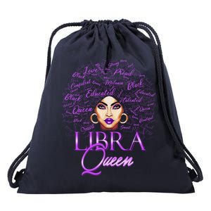 Purple Libra Queen Lady September Birthday Gift Drawstring Bag