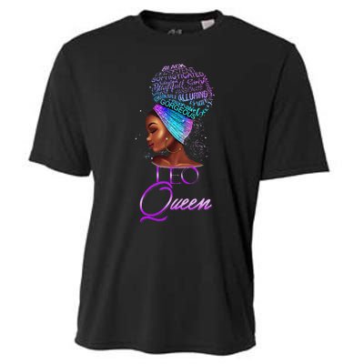 Purple Leo Queen African American Woman July August Birthday Cooling Performance Crew T-Shirt