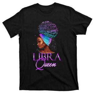 Purple Libra Queen African American Woman September October T-Shirt