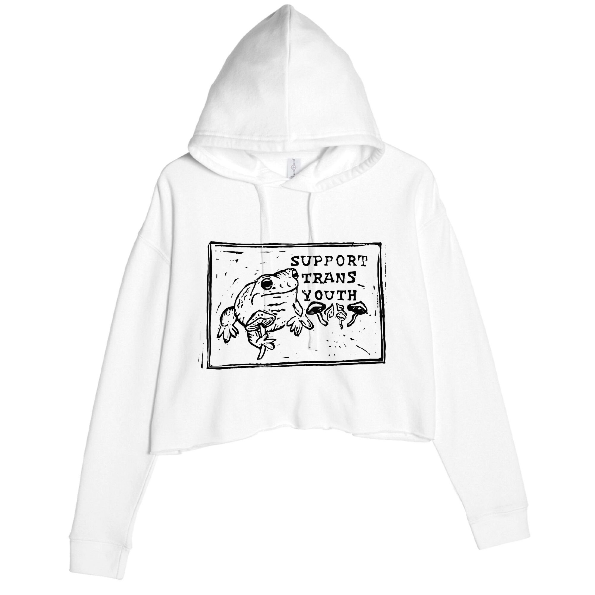 Protect Lgbt Quote Crop Fleece Hoodie