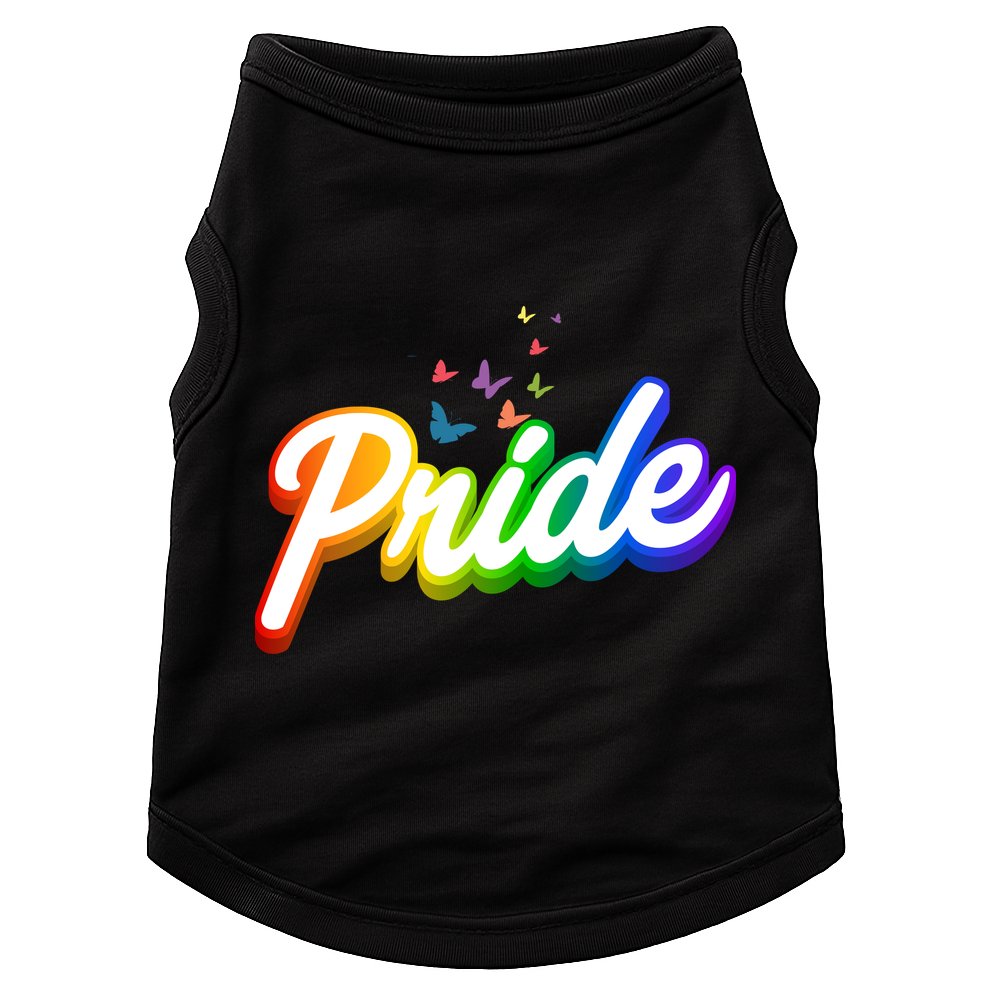 Pride Logo Rainbow Butterflies  Doggie Tank