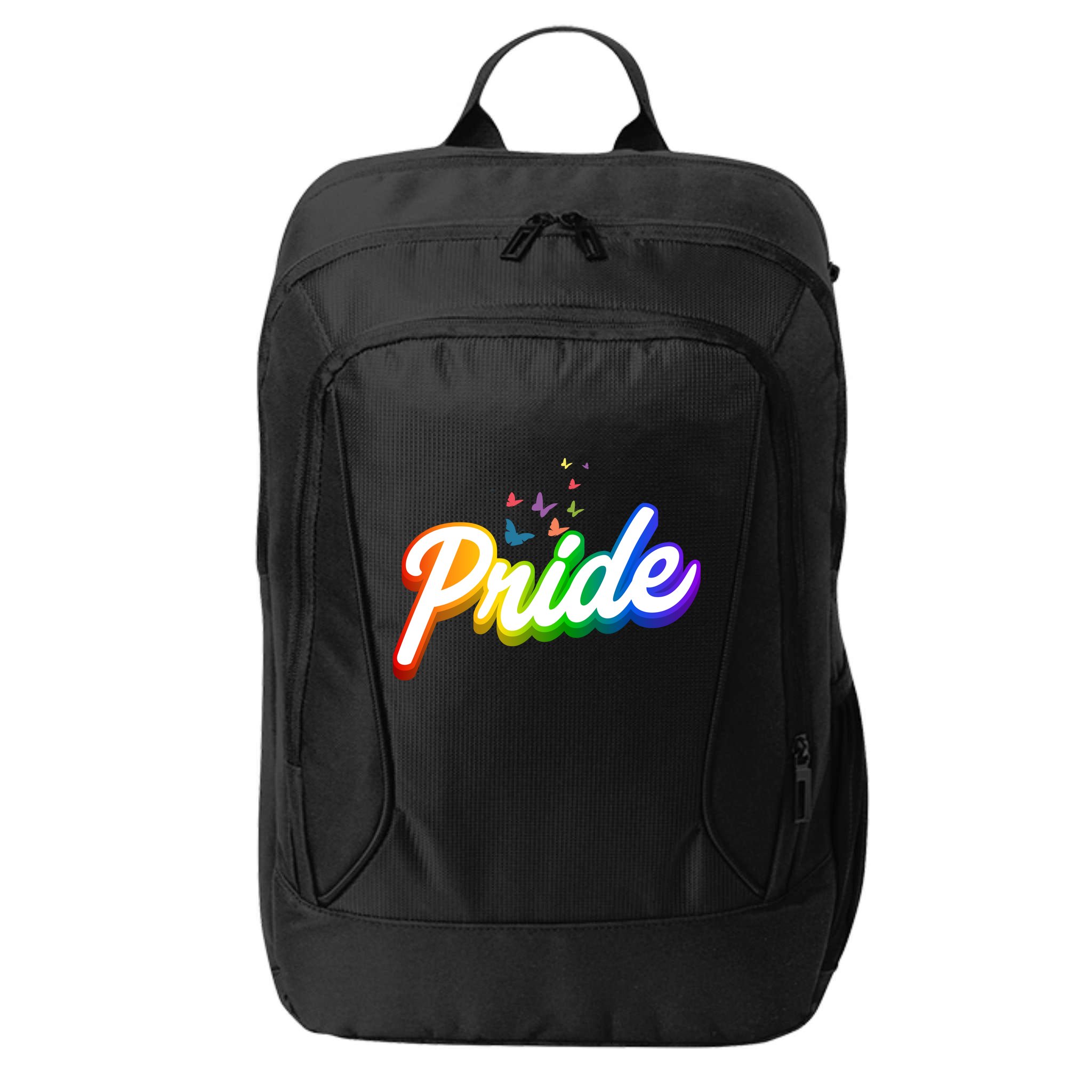 Pride Logo Rainbow Butterflies  City Backpack
