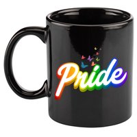 Pride Logo Rainbow Butterflies  11oz C Handle Ceramic Mug