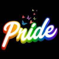 Pride Logo Rainbow Butterflies  Drawstring Bag