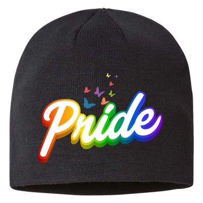 Pride Logo Rainbow Butterflies  Sustainable Beanie