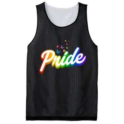 Pride Logo Rainbow Butterflies  Mesh Reversible Basketball Jersey Tank