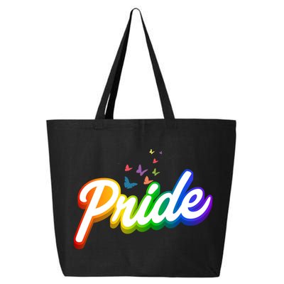 Pride Logo Rainbow Butterflies  25L Jumbo Tote