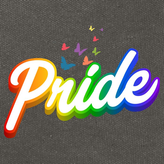 Pride Logo Rainbow Butterflies  Cotton Canvas Backpack