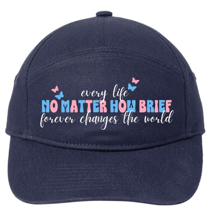 Pregnancy Loss Remembrance No Matter How Brief For Wo Mom 7-Panel Snapback Hat