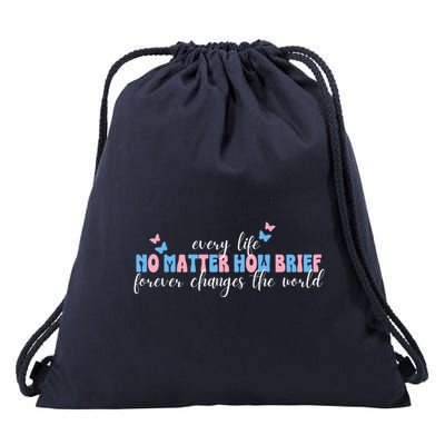 Pregnancy Loss Remembrance No Matter How Brief For Wo Mom Drawstring Bag